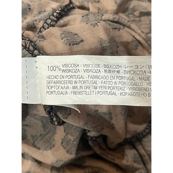 Zara Basics Leopard Print Short Sleeves Dress Size Large - Picture 9 of 9